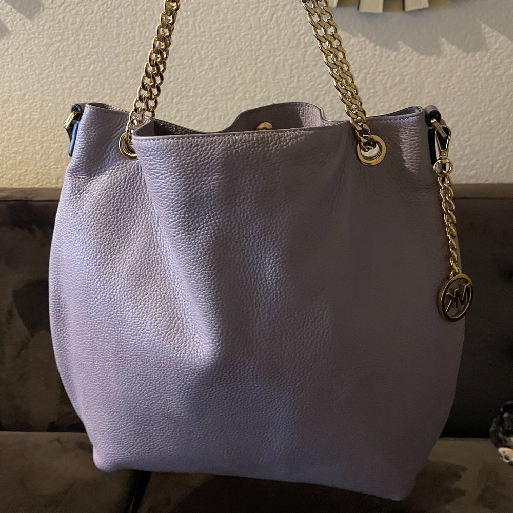 Lavender Michael Kors Large Leather Purse